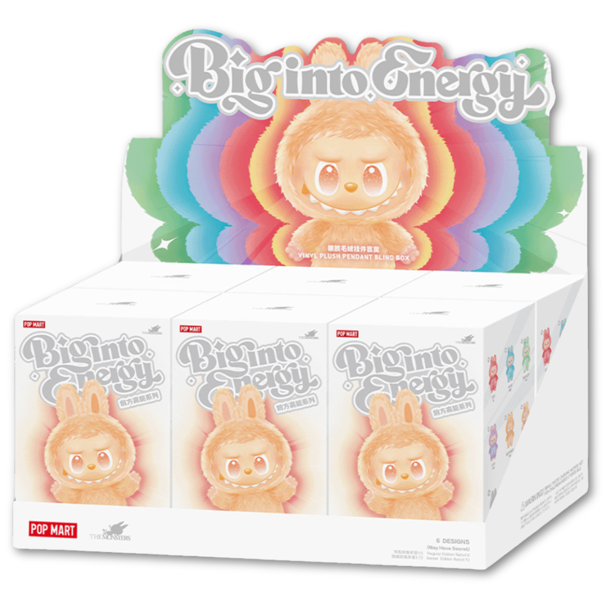 Pop Mart Labubu The Monsters Big into Energy Series Vinyl Plush Pendant Sealed Single Blind Box