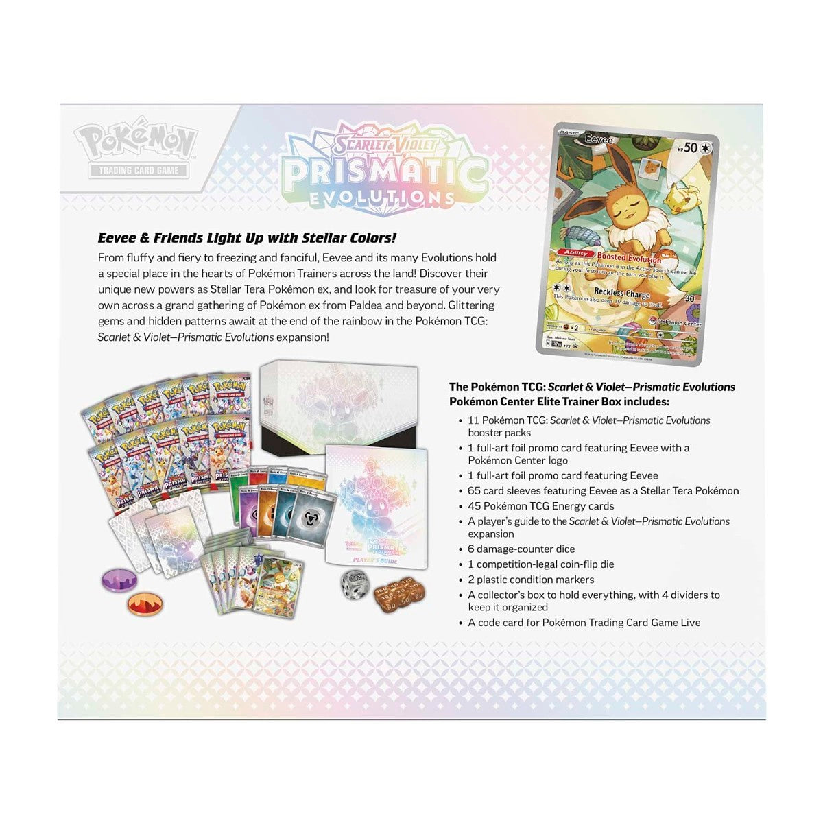 Pokemon TCG: Scarlet & Violet Prismatic Evolution Pokemon Center Elite Trainer Box