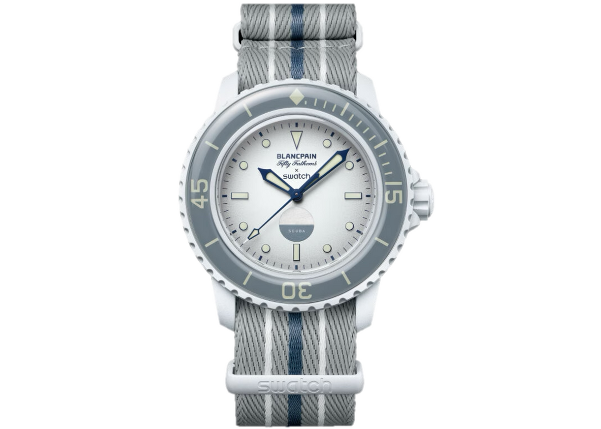 Swatch x Blancpain Bioceramic Scuba Fifty Fathoms Antarctic Ocean SO3