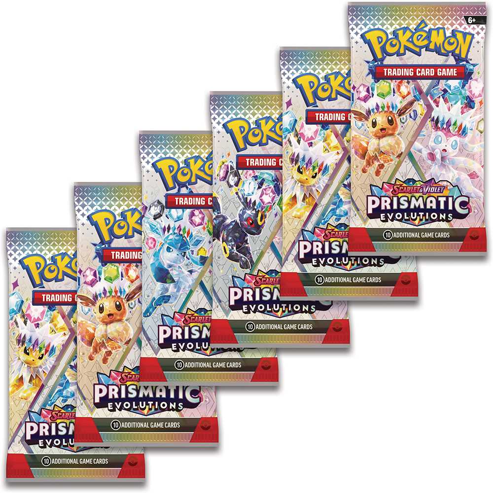 Pokémon TCG: Scarlet & Violet—Prismatic Evolutions Booster Bundle (6 Booster Packs)