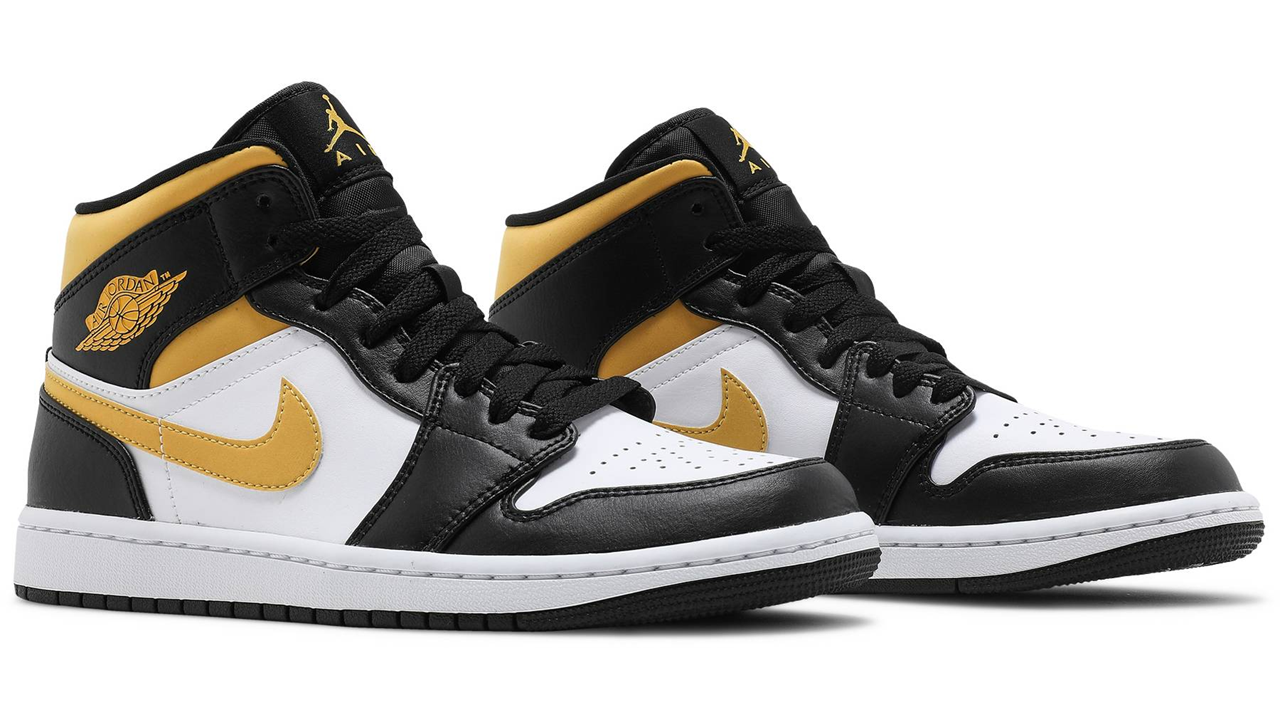 Air Jordan 1 Mid 'Pollen Black University Gold'