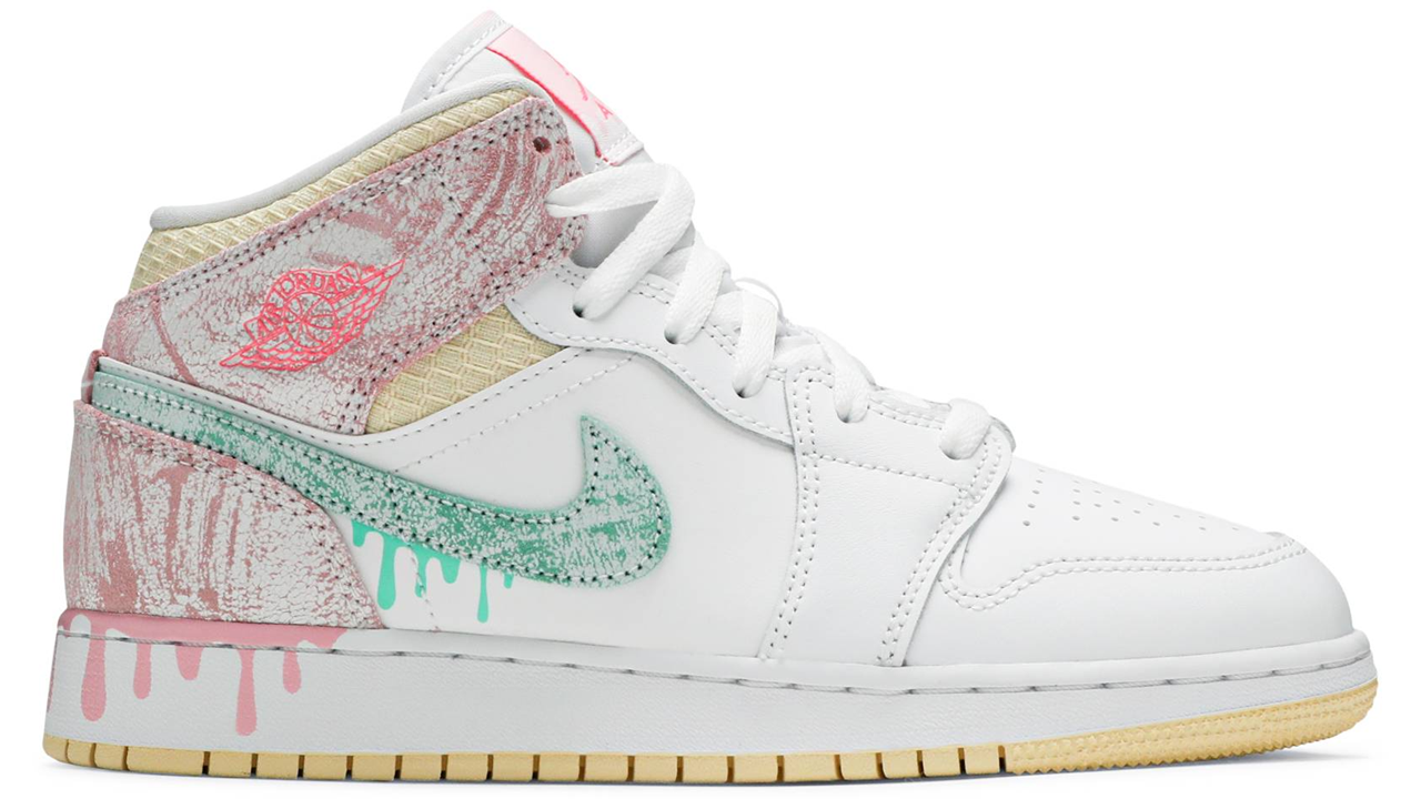 Air Jordan 1 Mid SE GS 'Paint Drip'