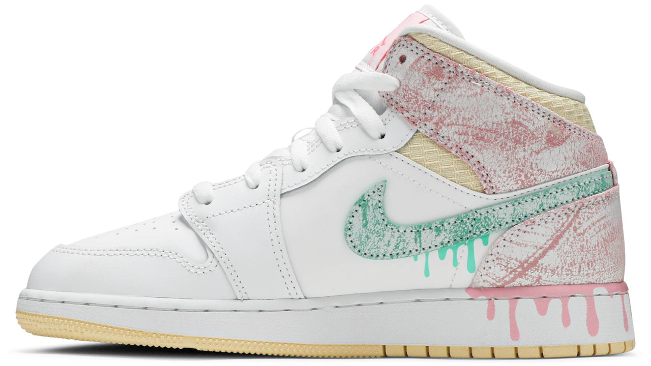 Air Jordan 1 Mid SE GS 'Paint Drip'